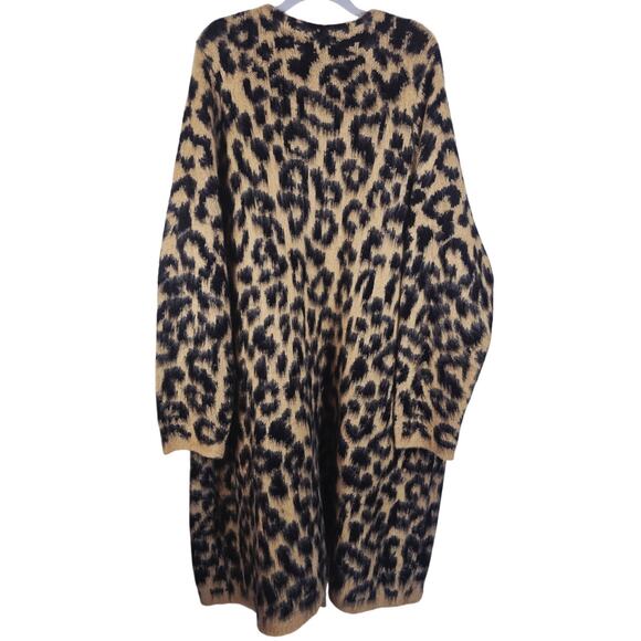 Torrid Insider Long Line Leopard Print Pockets Open Cardigan Women's 3 - 3X NWT - Picture 3 of 7